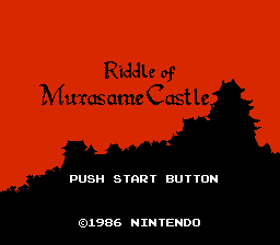 Nazo no Murasamejou (english translation) Title Screen